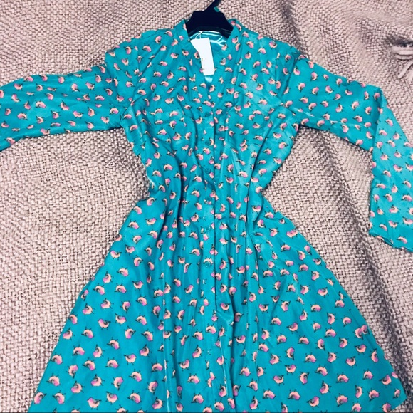 Bird Pattern Dress Size L NEW - Picture 1 of 4